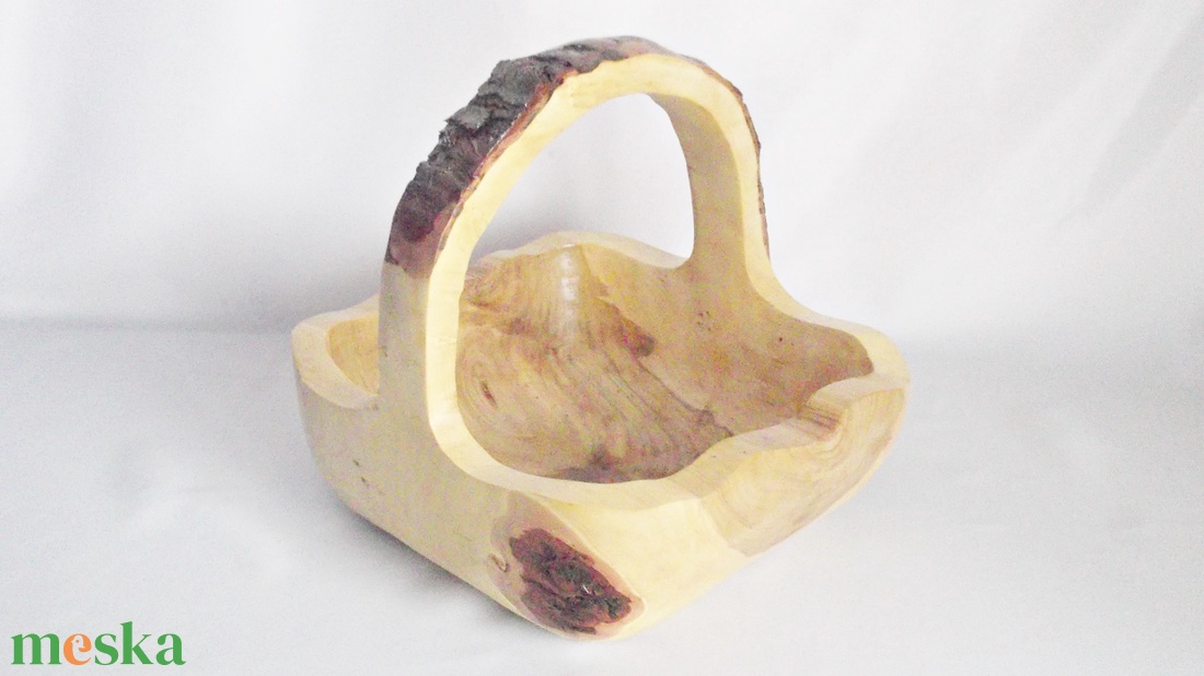 Fa Nagyméretű kerti rusztikus vintage vízhatlan gyümölcs fargott kosár Extra Large  - ékszer - ékszertartó - ékszertartó tál - Meska.hu