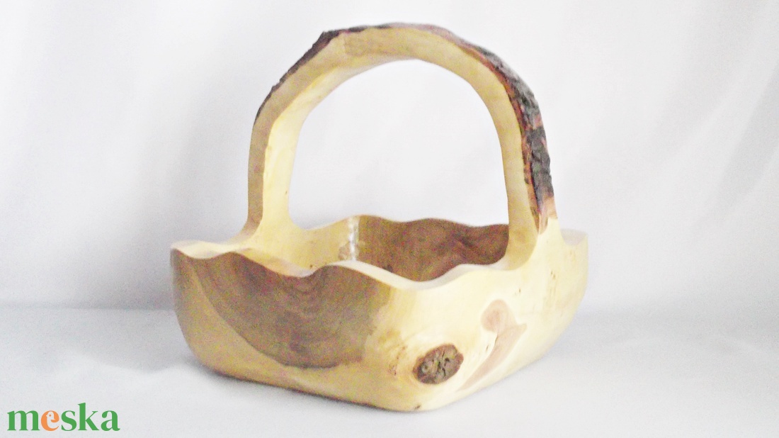 Fa Nagyméretű kerti rusztikus vintage vízhatlan gyümölcs fargott kosár Extra Large  - ékszer - ékszertartó - ékszertartó tál - Meska.hu