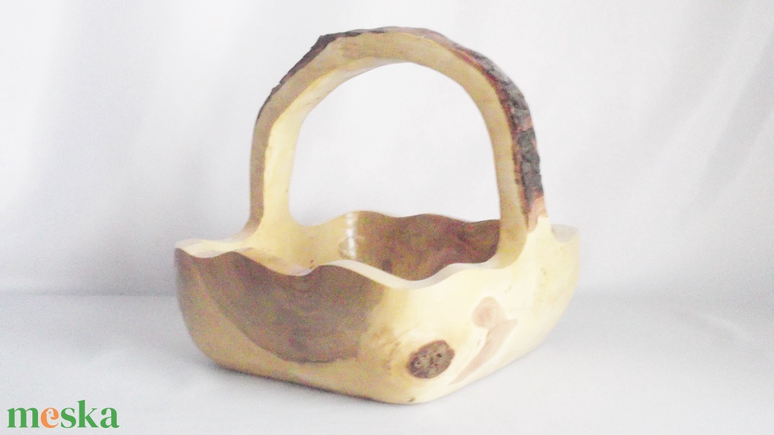 Fa Nagyméretű kerti rusztikus vintage vízhatlan gyümölcs fargott kosár Extra Large  - ékszer - ékszertartó - ékszertartó tál - Meska.hu