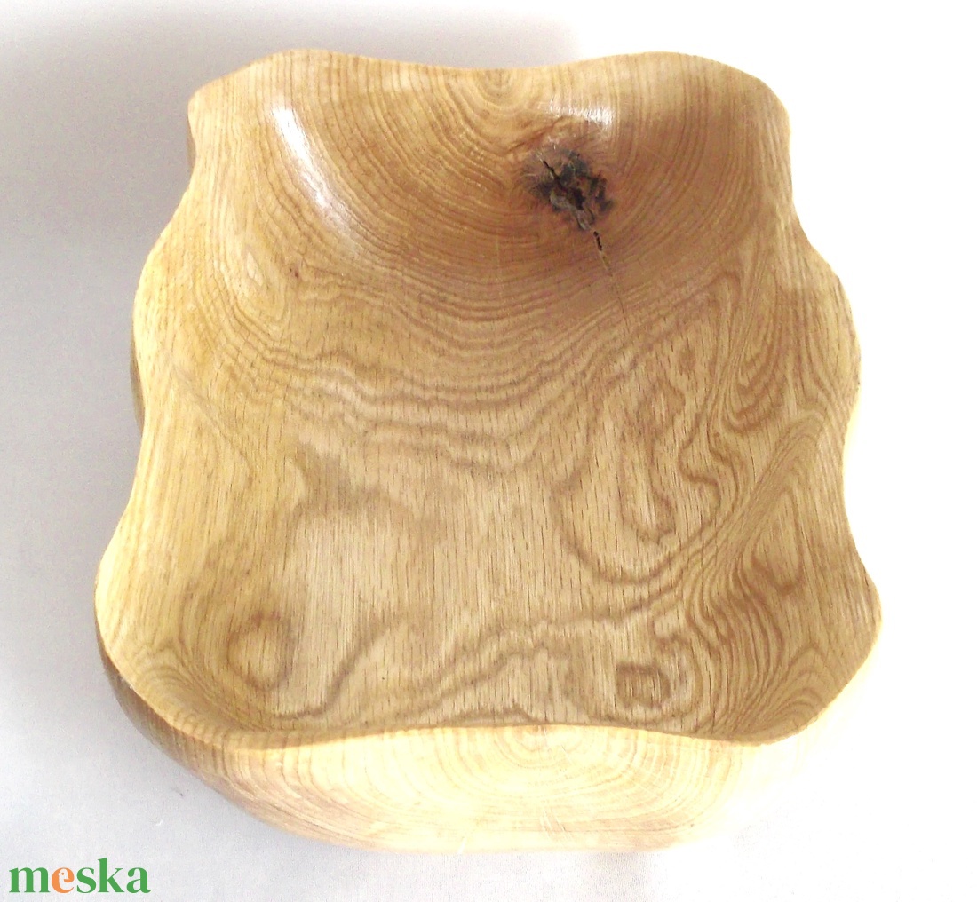 Fa Modern lakberendezés Hullámos selyem fény faragott vörösfenyő fatál tálaló -  - Meska.hu