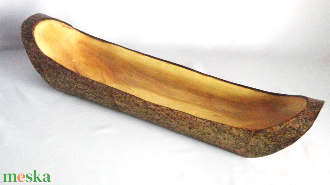 Rusztikus vintage fatörzs egyedi fargott tál tálca large  - otthon & életmód - ház & kert - kerti bútor - Meska.hu