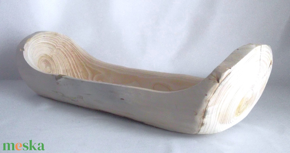  Rusztikus vintage fargott fatál   - ékszer - ékszertartó - ékszertartó tál - Meska.hu