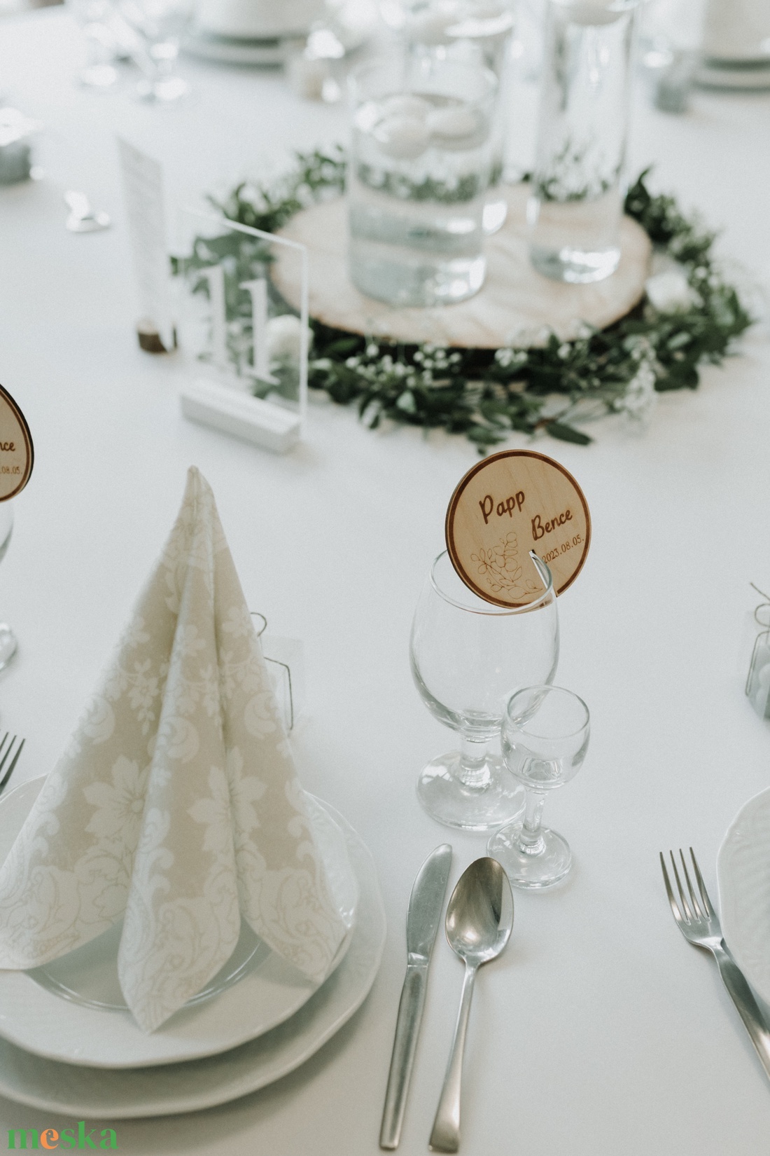 Egyedi névtábla - esküvő - dekoráció - asztaldísz - Meska.hu