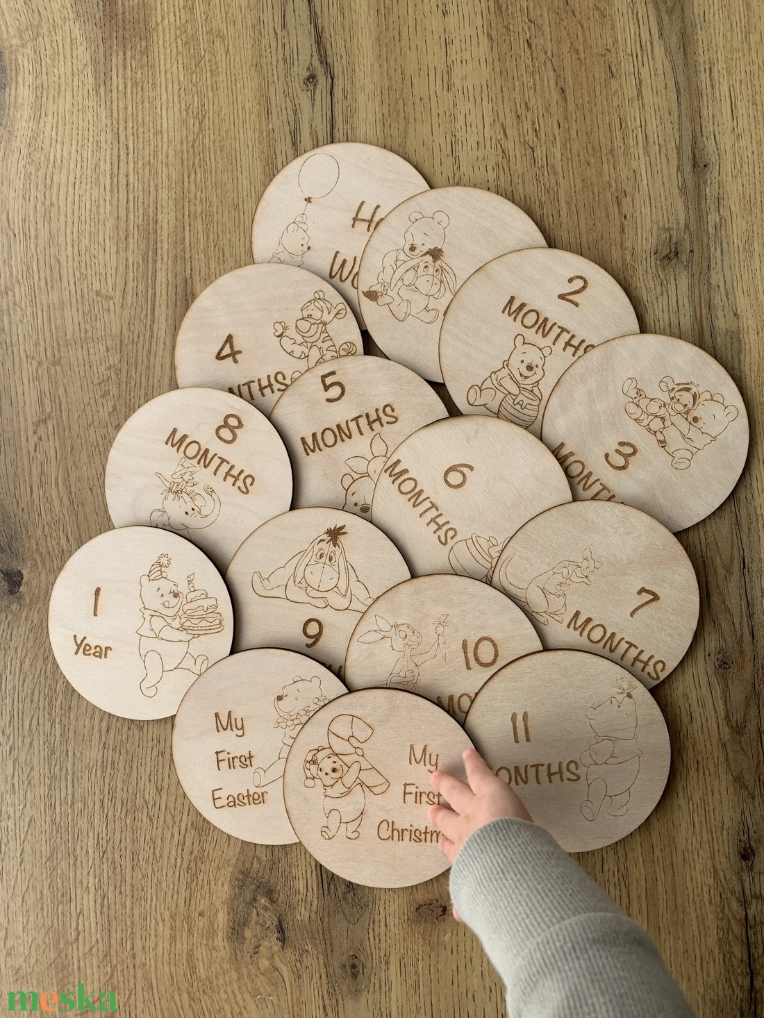 Baba mérföldkő körök - baba - mama - babafotózás - baba mérföldkő kártyák - Meska.hu