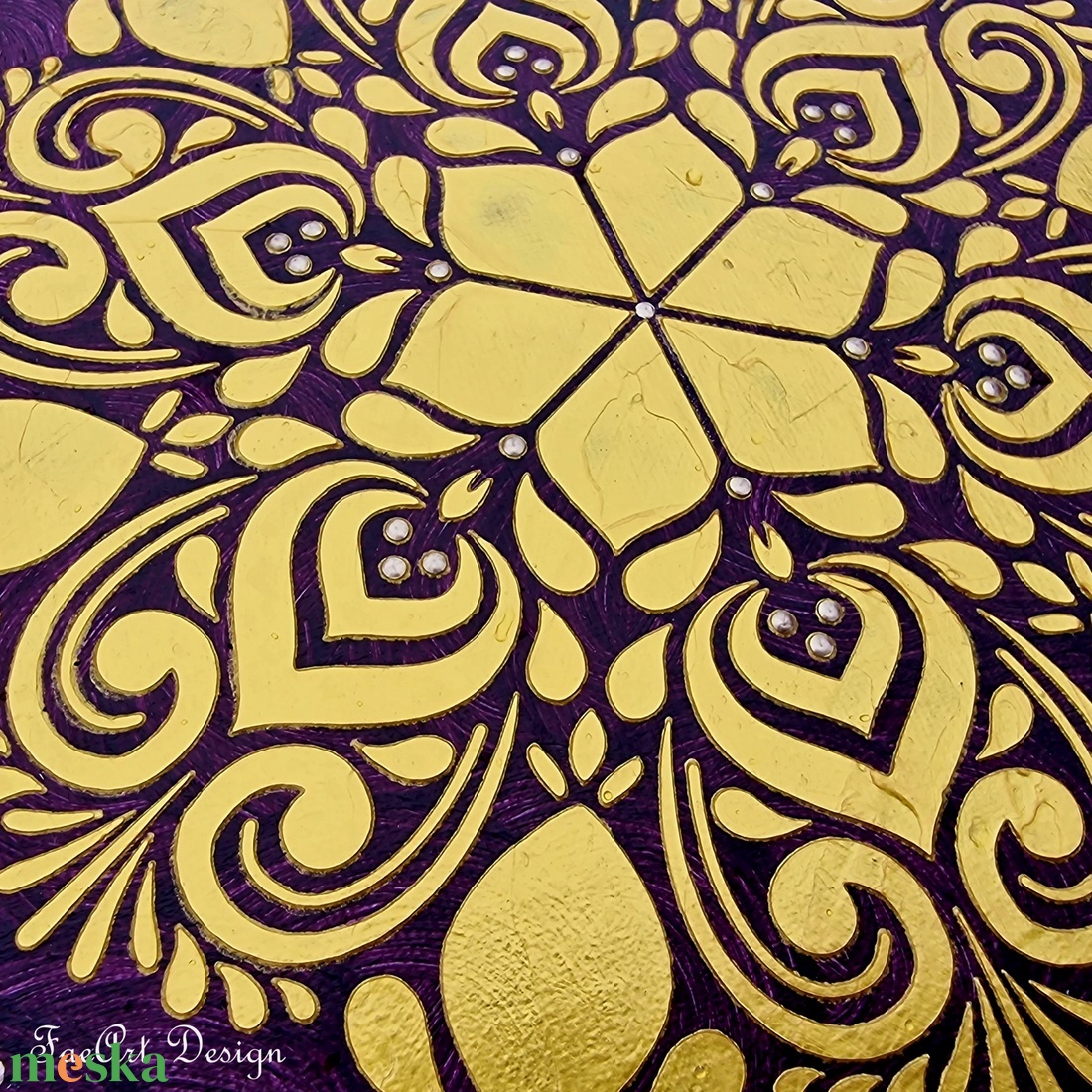 Rozetta mandala - művészet - festmény - akril - Meska.hu