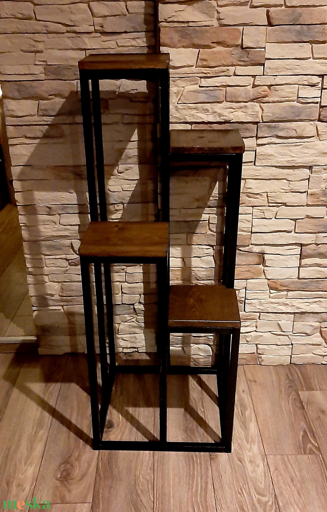 Fém virágtartó, virágtartó állvány - otthon & életmód - bútor - virágállvány - Meska.hu