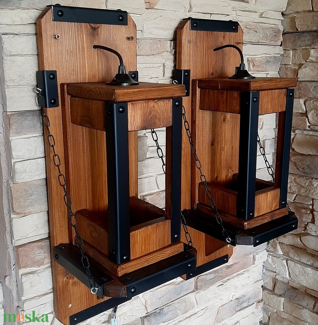 Rusztikus fali lámpák 2db - otthon & életmód - lámpa - hangulatlámpa - Meska.hu