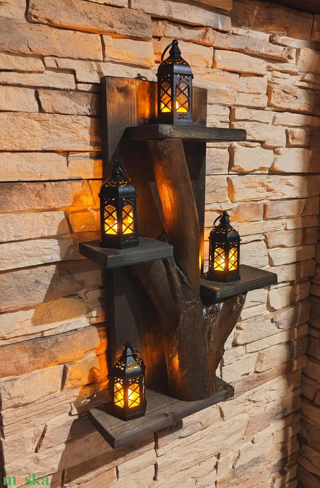 Egyedi fali lámpástartó  - otthon & életmód - gyertya, illat, aroma - mécses és mécsestartó - Meska.hu