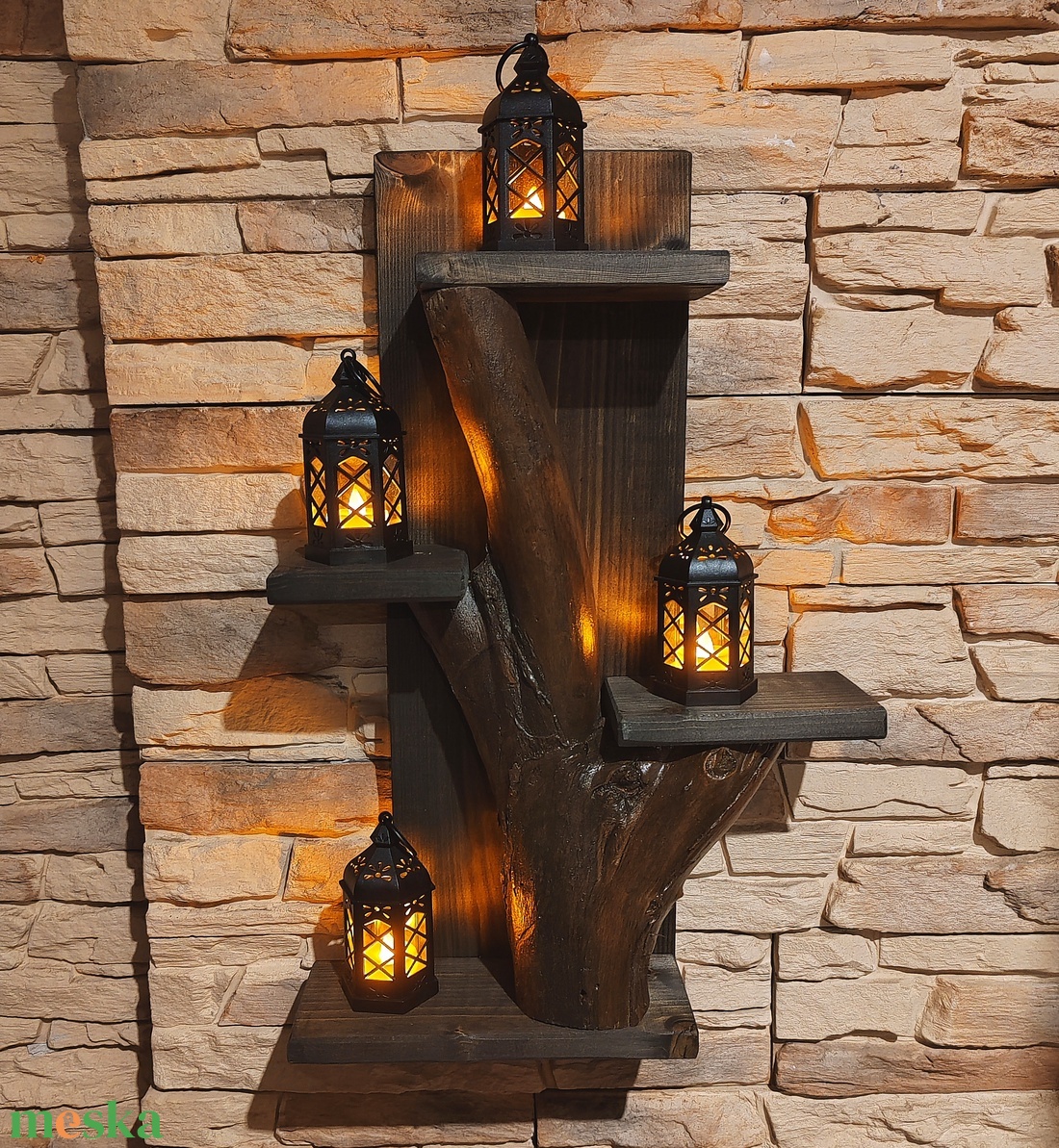 Egyedi fali lámpástartó  - otthon & életmód - gyertya, illat, aroma - mécses és mécsestartó - Meska.hu