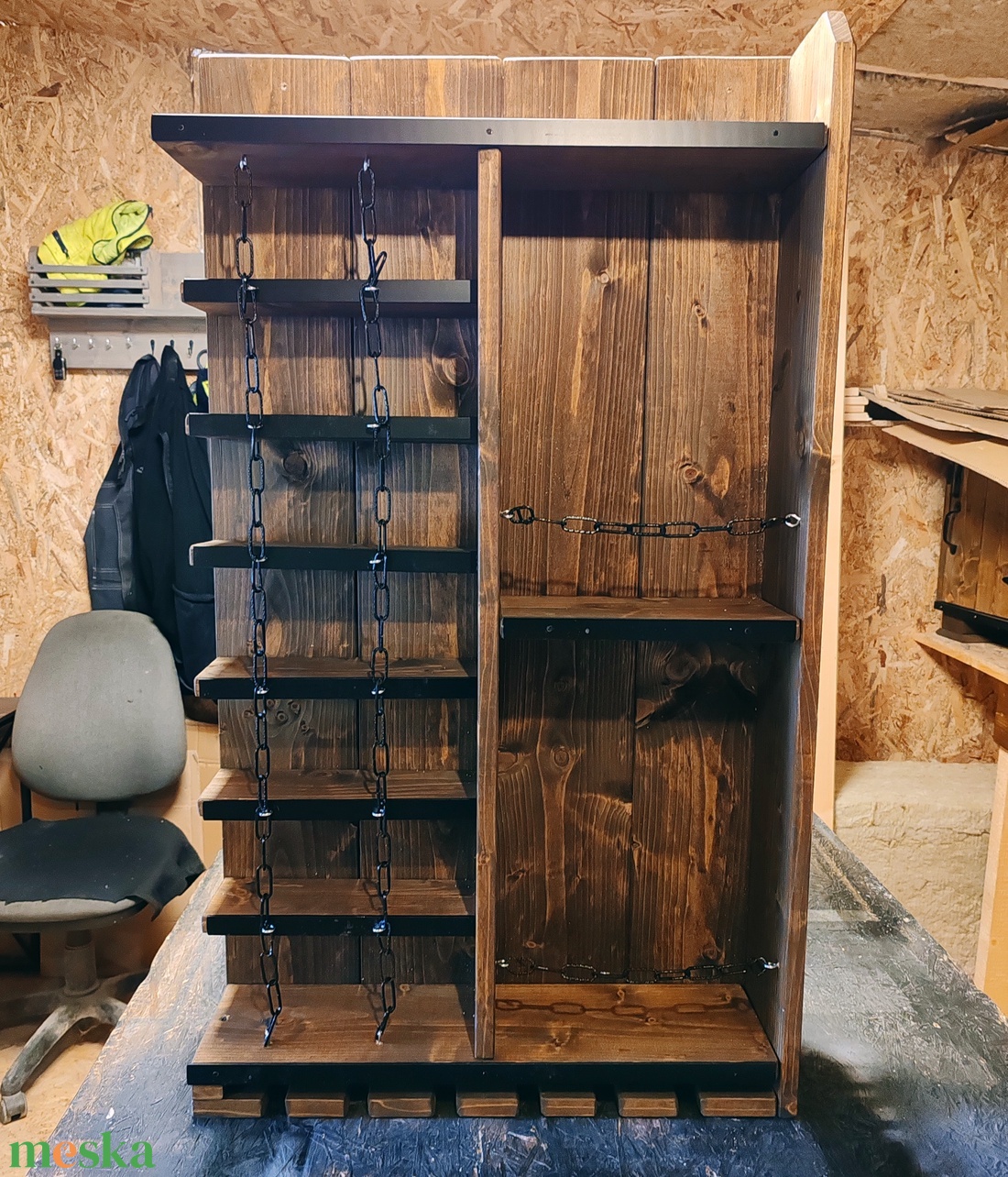 Nagyméretű, rusztikus fali bortartó - otthon & életmód - konyhafelszerelés, tálalás - tálalás - bortartó - Meska.hu