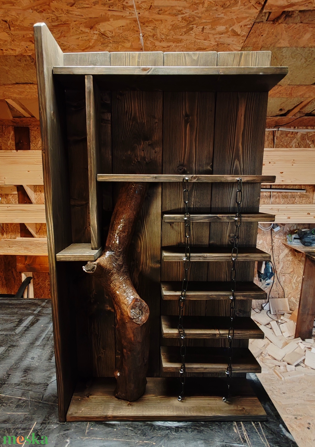 Rusztikus fali bortartó, italtartó  - otthon & életmód - konyhafelszerelés, tálalás - tálalás - bortartó - Meska.hu