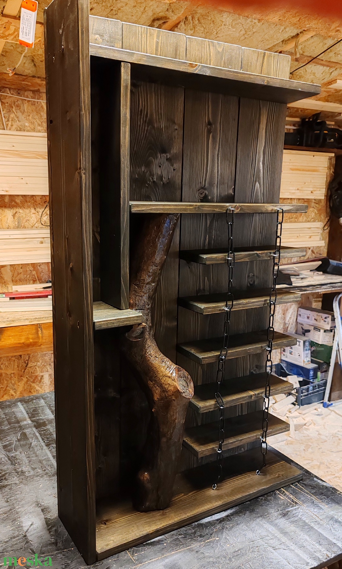 Rusztikus fali bortartó, italtartó  - otthon & életmód - konyhafelszerelés, tálalás - tálalás - bortartó - Meska.hu