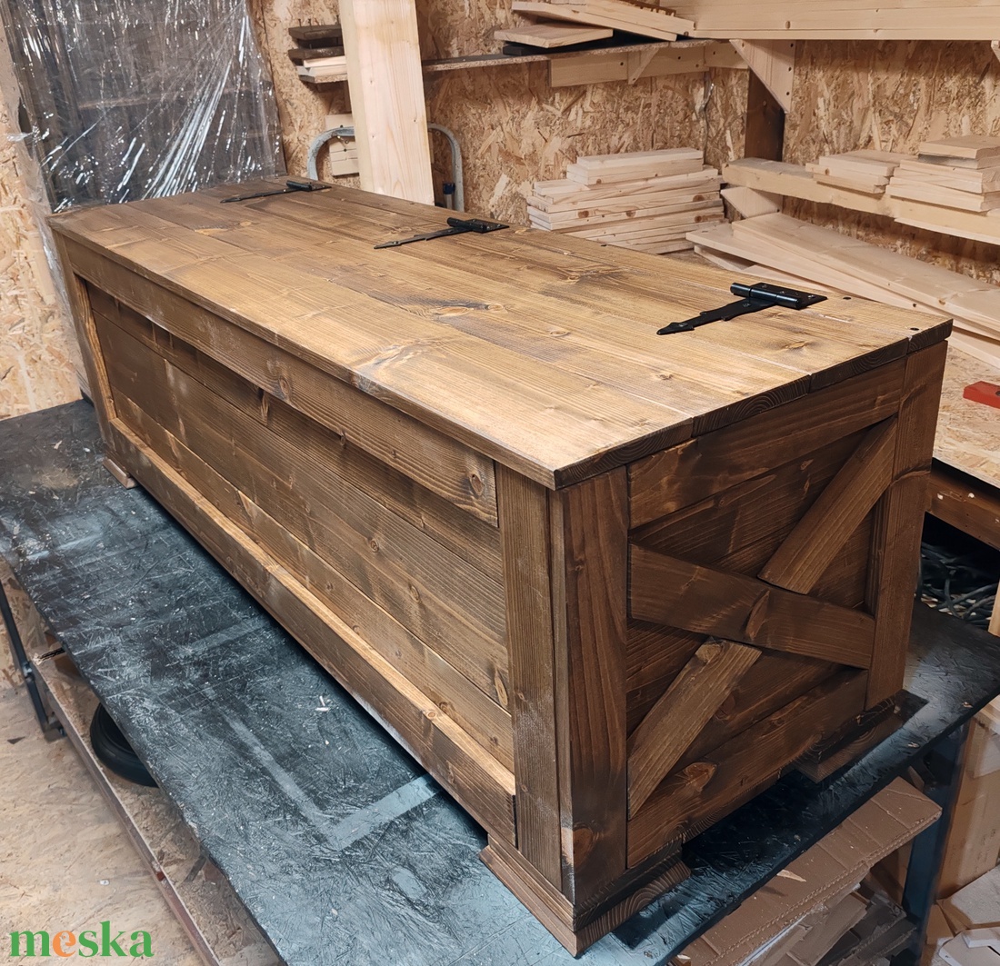 Rusztikus fa tároló láda  - otthon & életmód - tárolás & rendszerezés - láda - Meska.hu