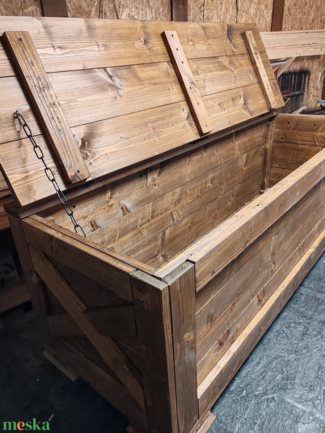 Rusztikus fa tároló láda  - otthon & életmód - tárolás & rendszerezés - láda - Meska.hu