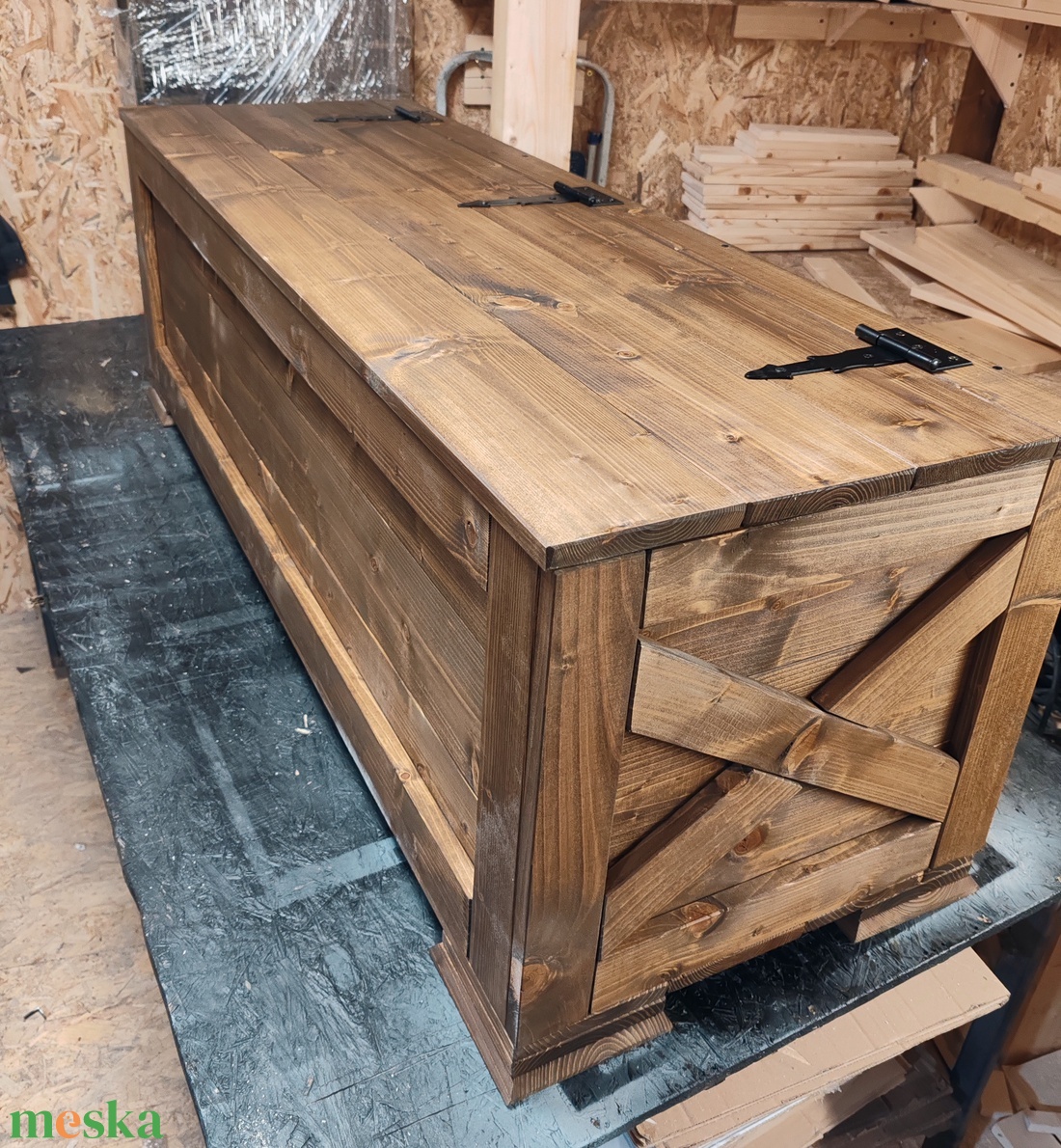 Rusztikus fa tároló láda  - otthon & életmód - tárolás & rendszerezés - láda - Meska.hu