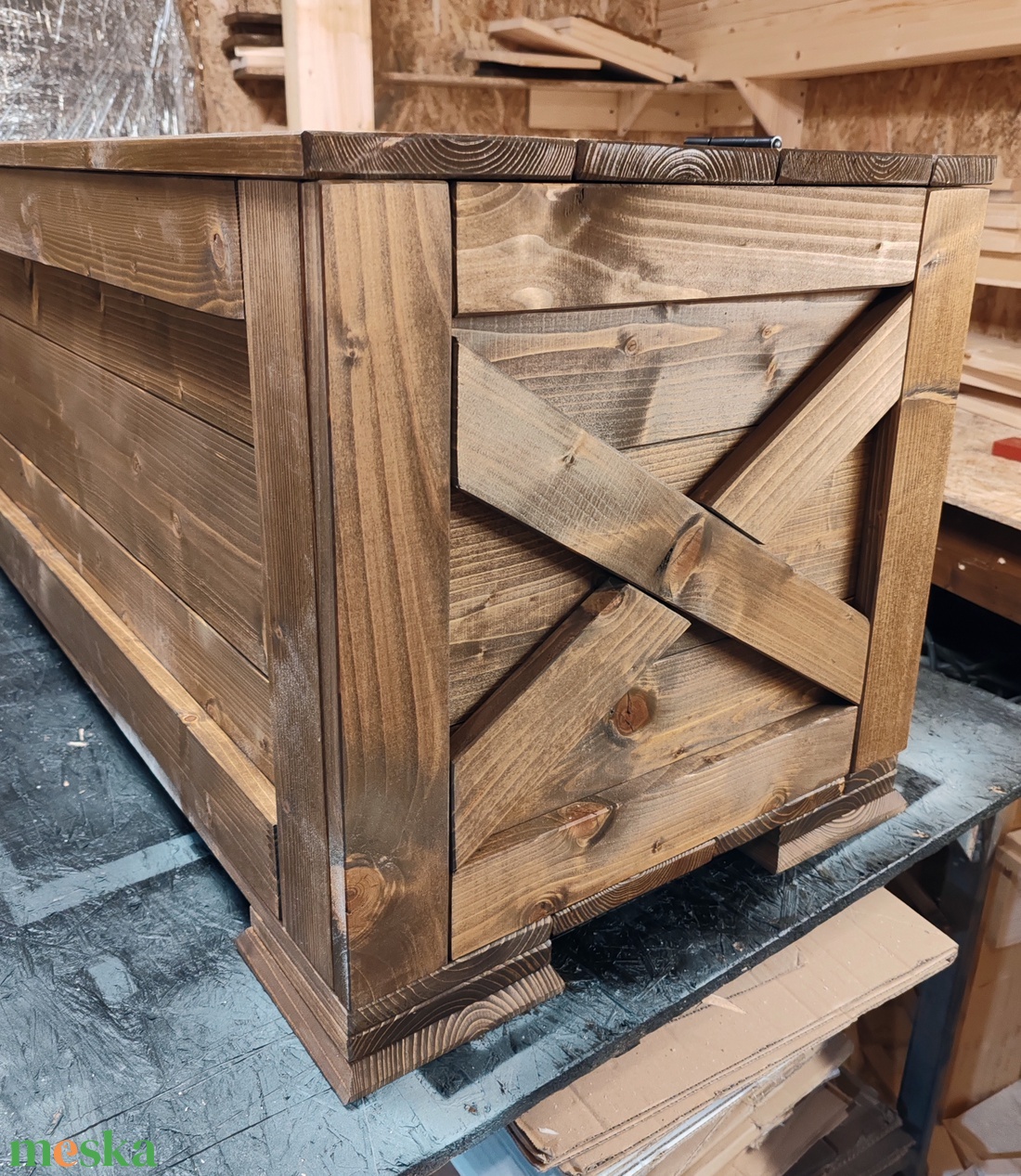 Rusztikus fa tároló láda  - otthon & életmód - tárolás & rendszerezés - láda - Meska.hu