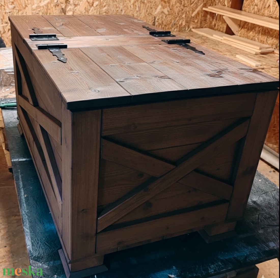 Rusztikus Dohányzóasztal és Tárolóláda � Wenge - otthon & életmód - bútor - asztal - Meska.hu