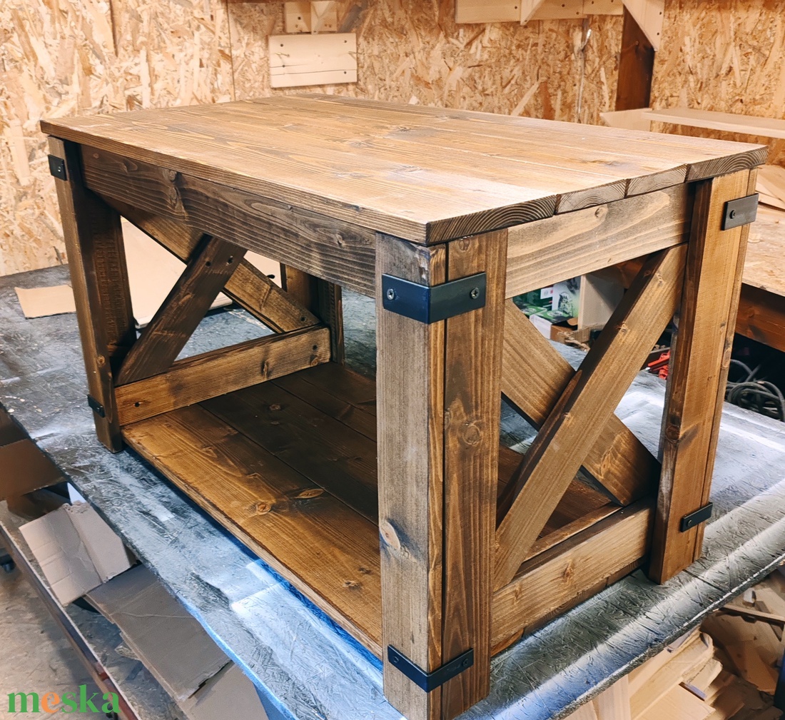 Nappali asztal-FARMHOUSE X � Coffee 80 - otthon & életmód - bútor - asztal - Meska.hu