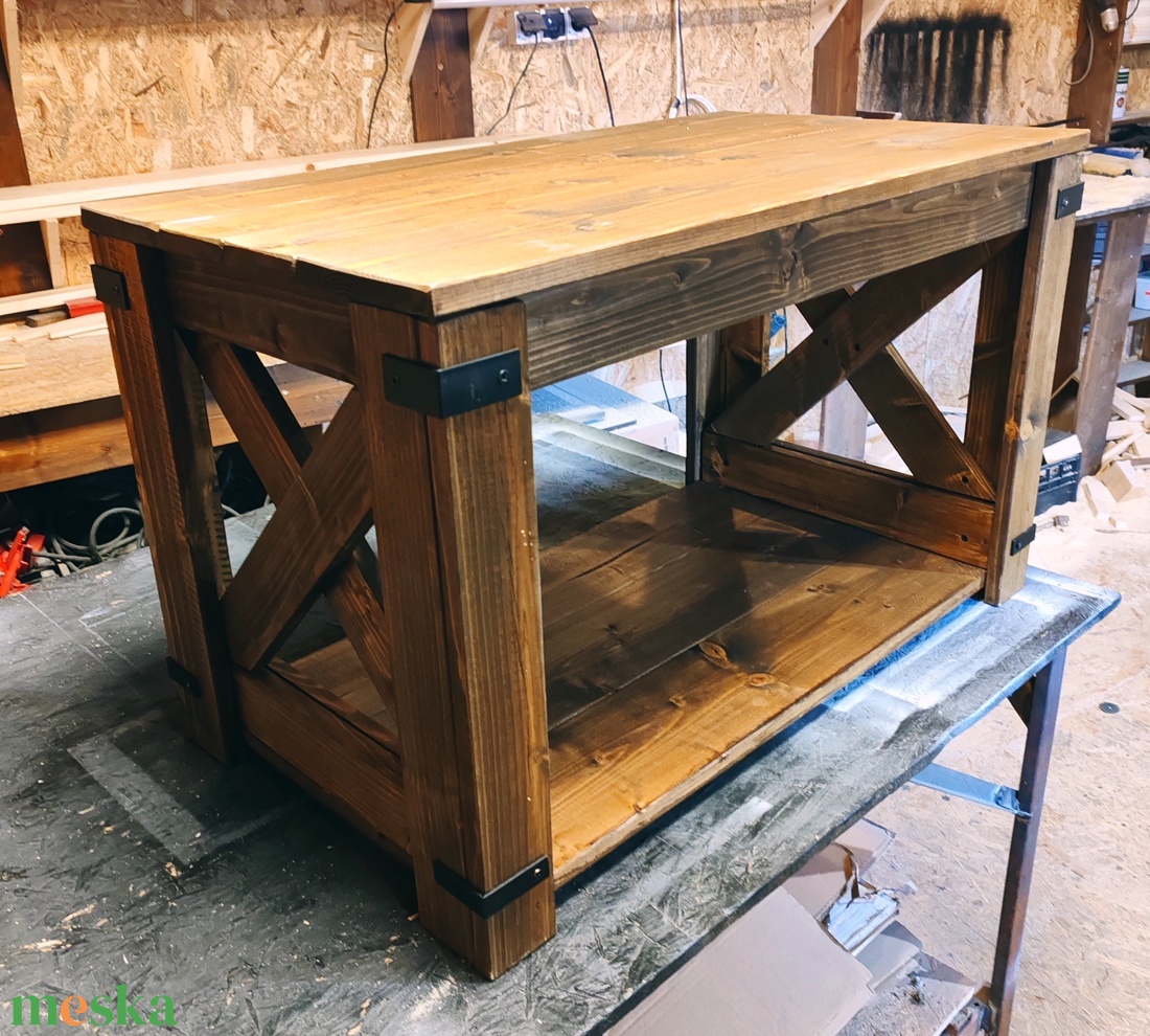 Nappali asztal-FARMHOUSE X � Coffee 80 - otthon & életmód - bútor - asztal - Meska.hu