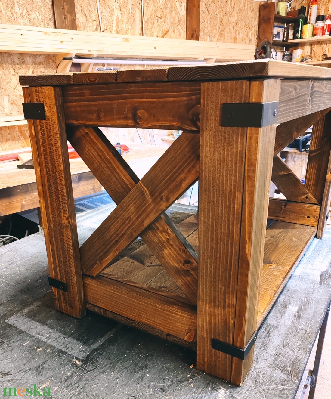 Nappali asztal-FARMHOUSE X � Coffee 80 - otthon & életmód - bútor - asztal - Meska.hu