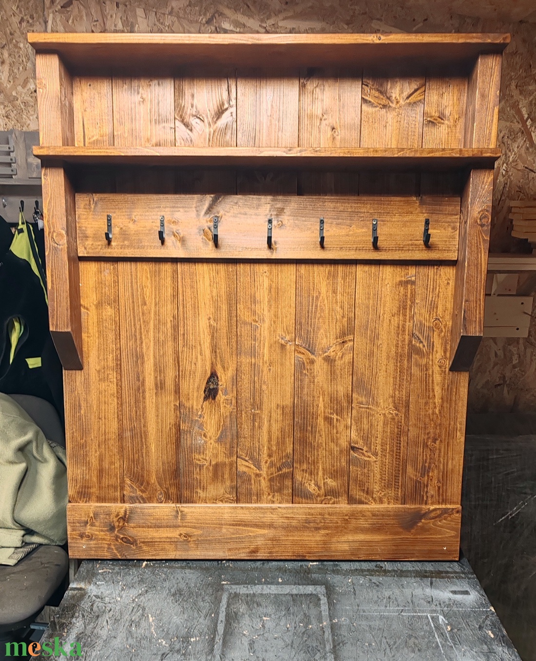 Rusztikus előszobafal, akasztó� dió színben - otthon & életmód - bútor - fogas - Meska.hu