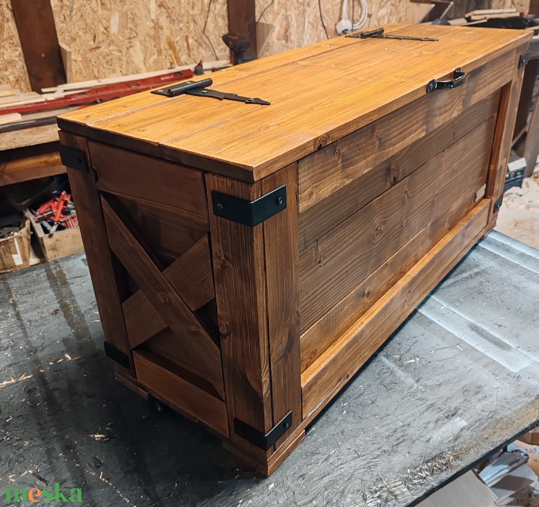 Tároló láda - Farmhouse X dió - otthon & életmód - tárolás & rendszerezés - láda - Meska.hu