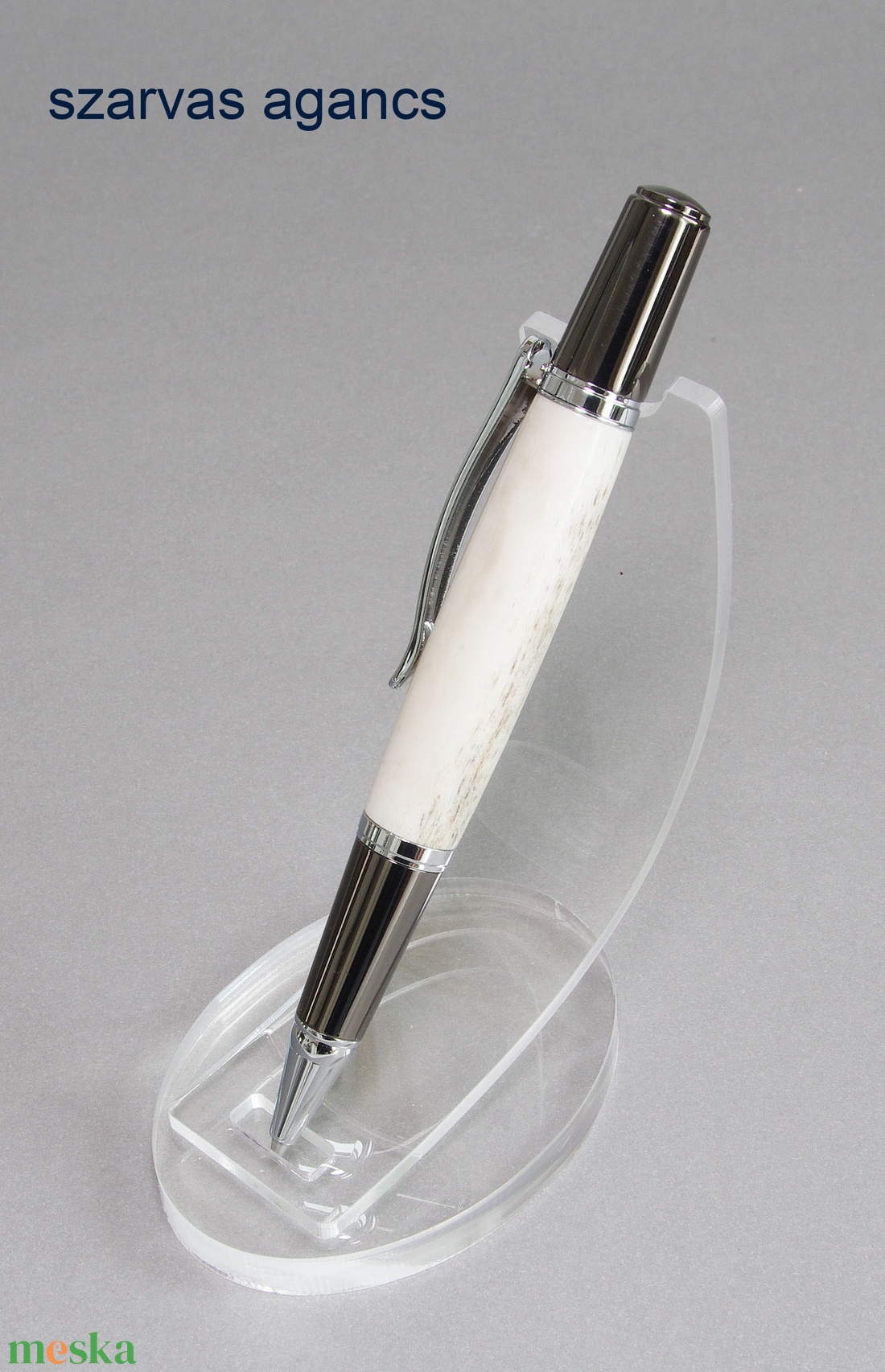 Vadászat - Egyedi, kézműves golyóstoll szarvas agancsból - otthon & életmód - papír, írószer - ceruza & toll - Meska.hu