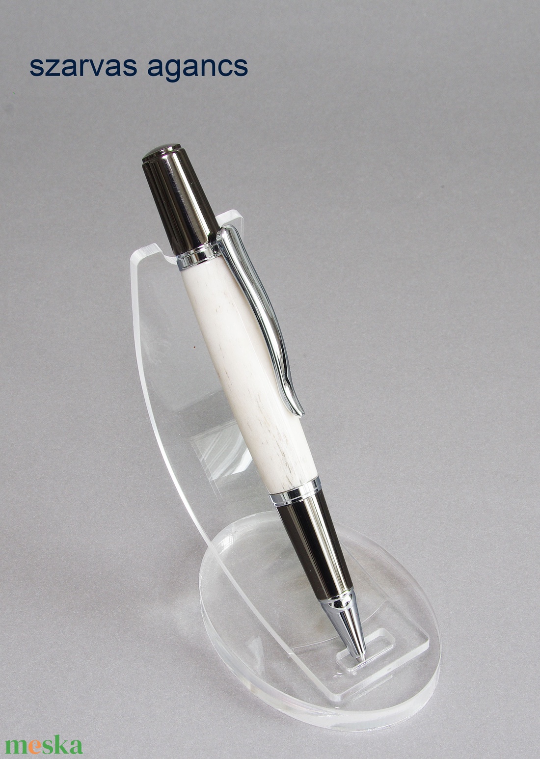 Vadászat - Egyedi, kézműves golyóstoll szarvas agancsból - otthon & életmód - papír, írószer - ceruza & toll - Meska.hu