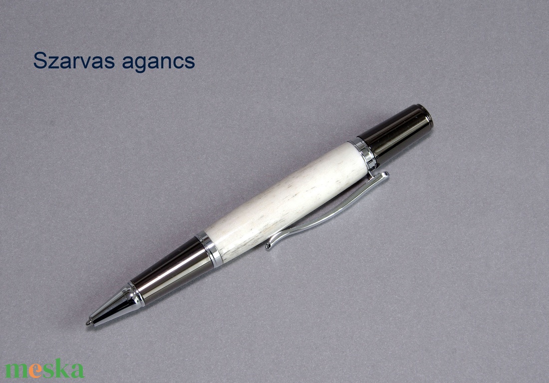 Vadászat - Egyedi, kézműves golyóstoll szarvas agancsból - otthon & életmód - papír, írószer - ceruza & toll - Meska.hu