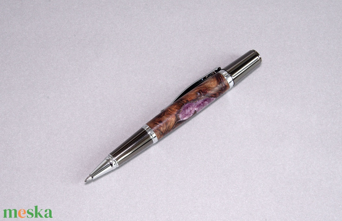 Ametiszt - Egyedi kézműves golyóstoll - otthon & életmód - papír, írószer - ceruza & toll - Meska.hu
