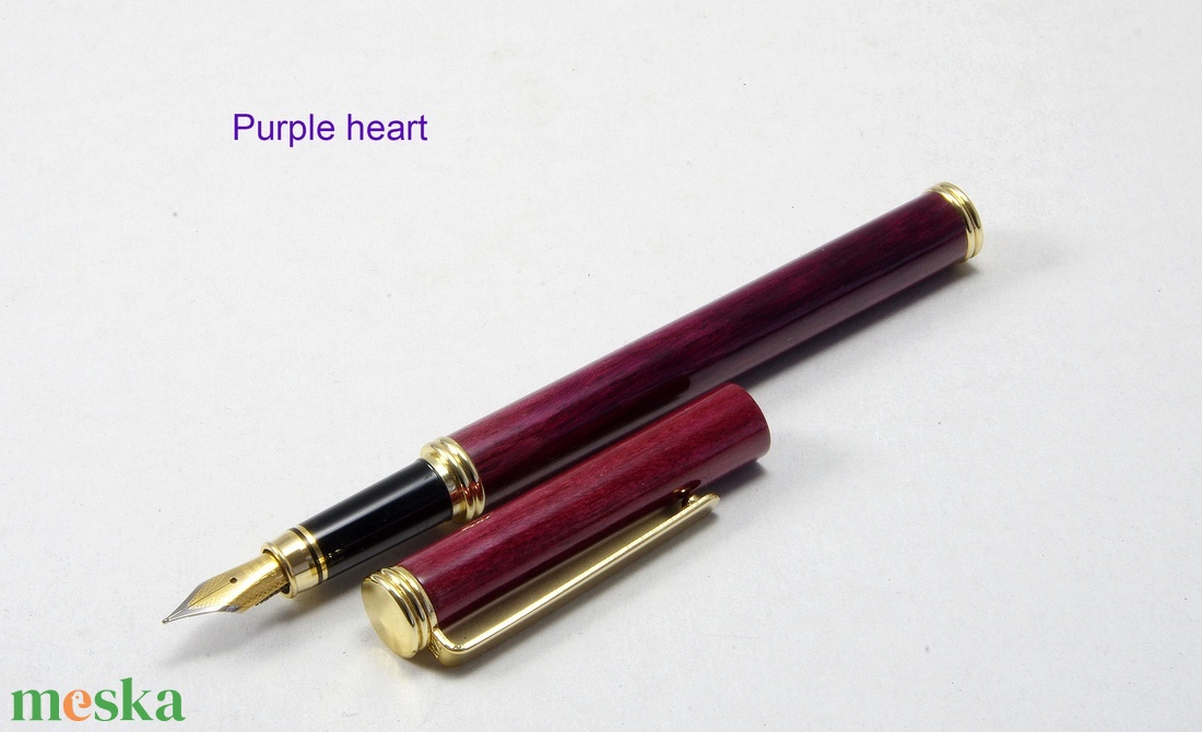 Bíbor szív - Egyedi, kézműves töltőtoll - otthon & életmód - papír, írószer - ceruza & toll - Meska.hu