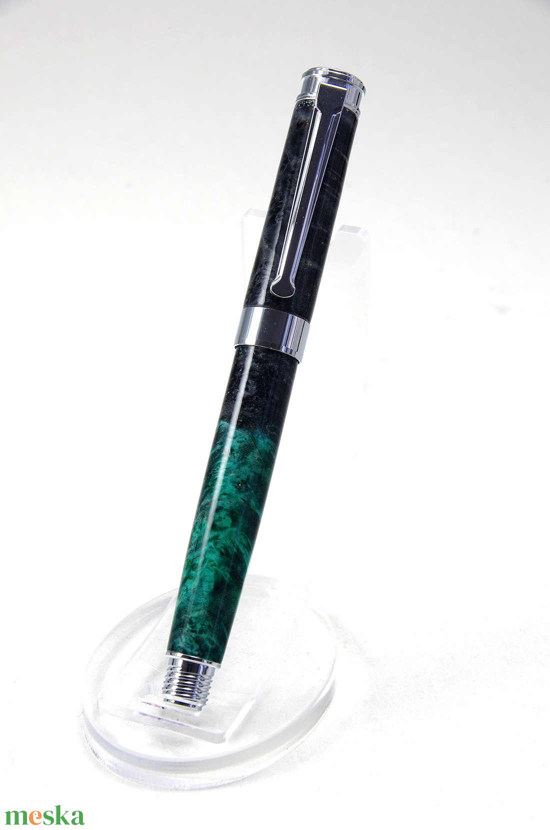 Zöld és fekete - Egyedi kézműves golyóstoll - otthon & életmód - papír, írószer - ceruza & toll - Meska.hu