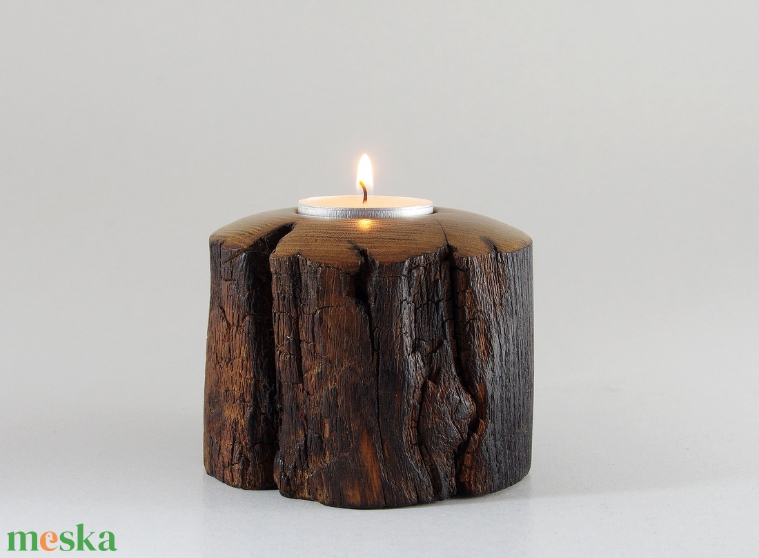 Mécsestartó - Egyedi, kézműves gyertyatartó akácfából - otthon & életmód - gyertya, illat, aroma - mécses és mécsestartó - Meska.hu