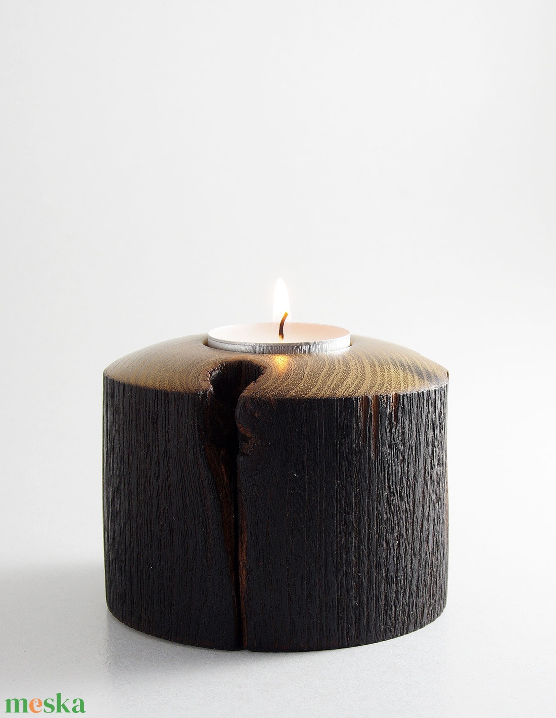 Mécsestartó - Egyedi, kézműves gyertyatartó akácfából - otthon & életmód - gyertya, illat, aroma - mécses és mécsestartó - Meska.hu