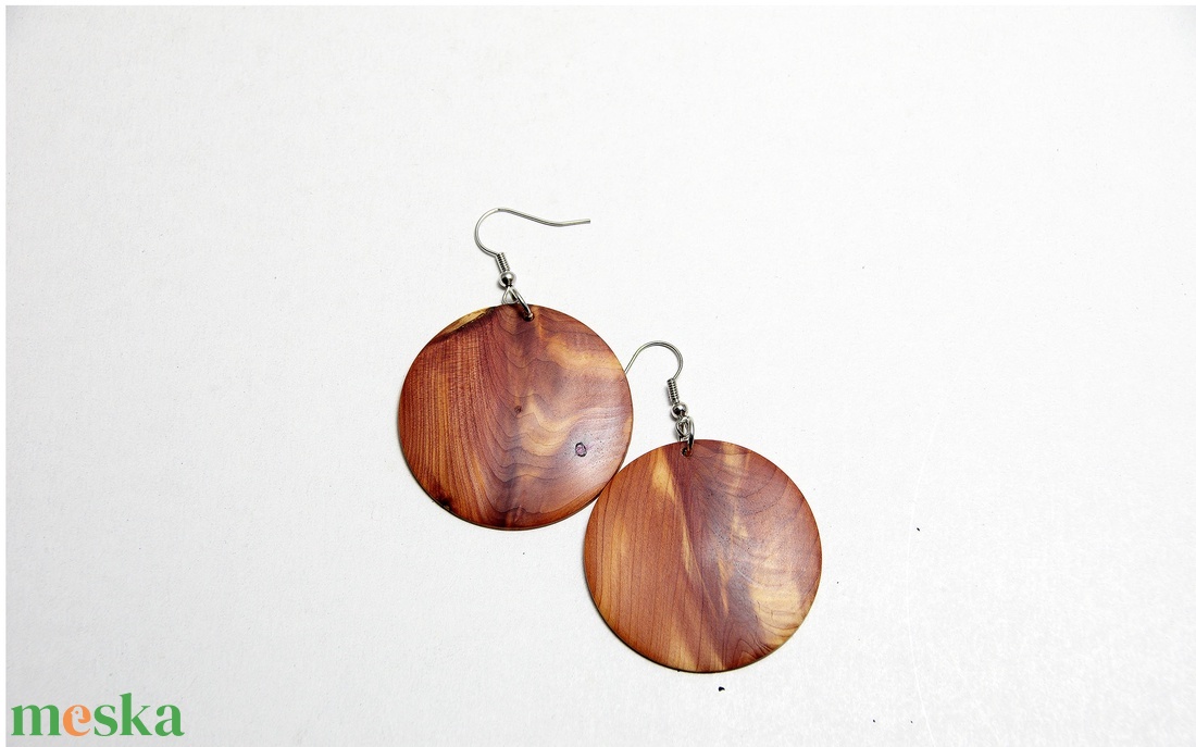 Fülbevaló kínai borókából - ékszer - fülbevaló - karika fülbevaló - Meska.hu