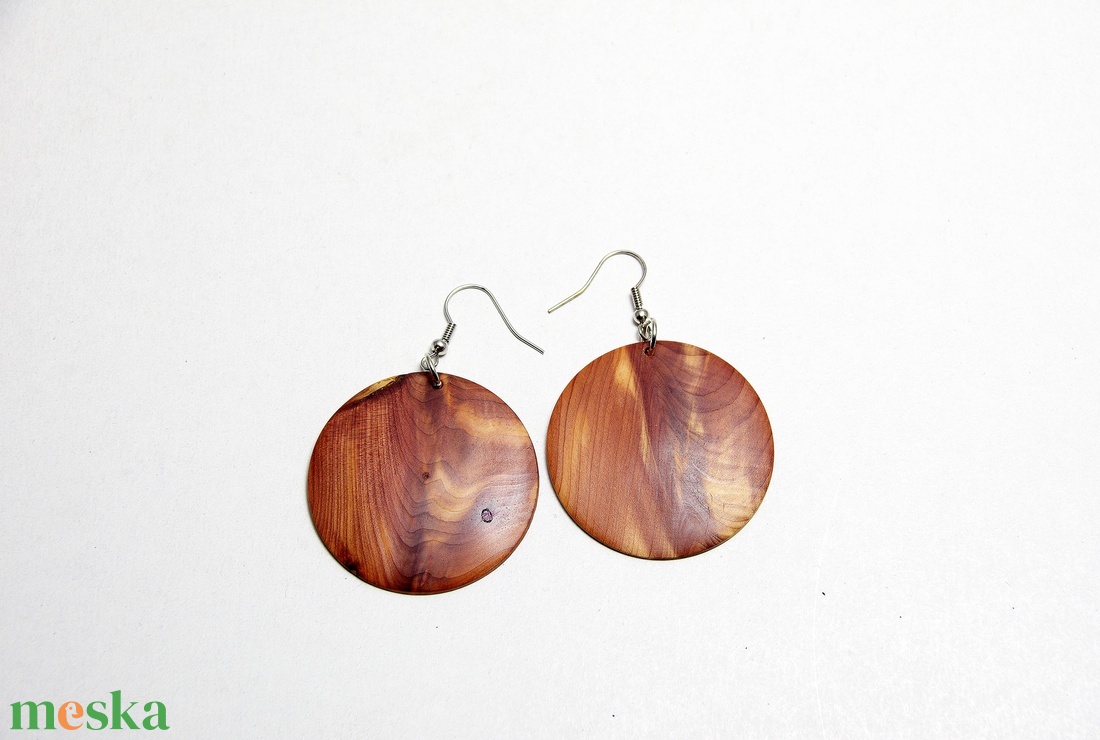 Fülbevaló kínai borókából - ékszer - fülbevaló - karika fülbevaló - Meska.hu