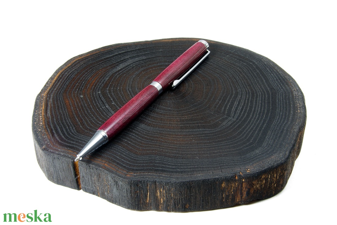 Bíbor szív - Egyedi, kézműves golyóstoll - kellékek & szerszámok - szerszámok, eszközök - rajz- és íróeszköz - Meska.hu