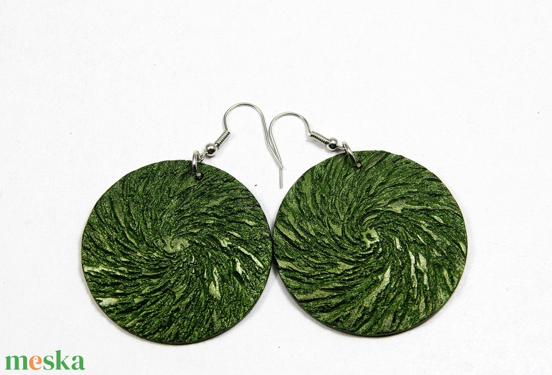 Olívia - Egyedi, kézműves fülbevaló - ékszer - fülbevaló - lógós kerek fülbevaló - Meska.hu