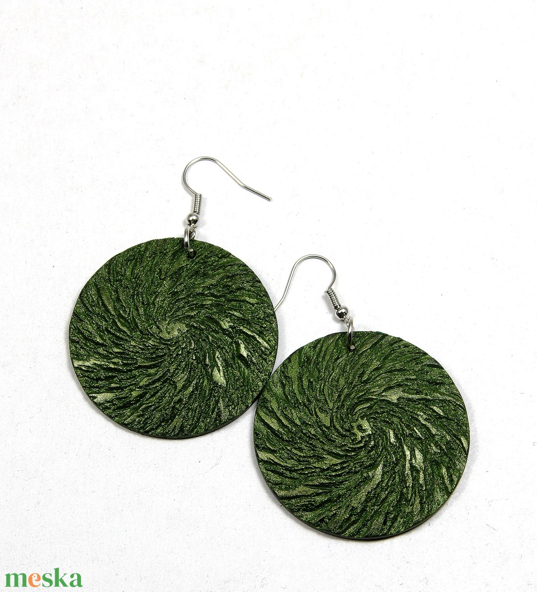 Olívia - Egyedi, kézműves fülbevaló - ékszer - fülbevaló - lógós kerek fülbevaló - Meska.hu