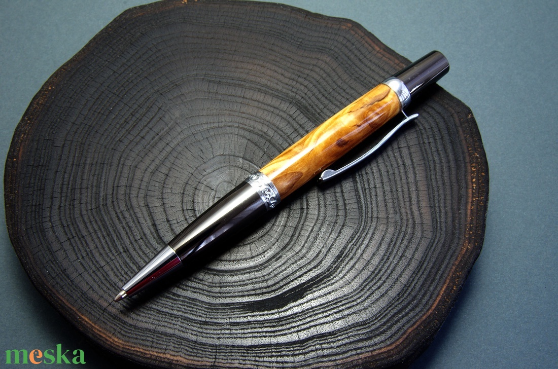 Toszkána - Egyedi, kézműves golyóstoll olajfából - otthon & életmód - papír, írószer - ceruza & toll - Meska.hu