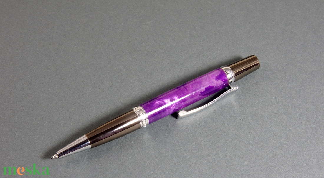 Ametiszt - Egyedi, kézműves golyóstoll - otthon & életmód - papír, írószer - ceruza & toll - Meska.hu