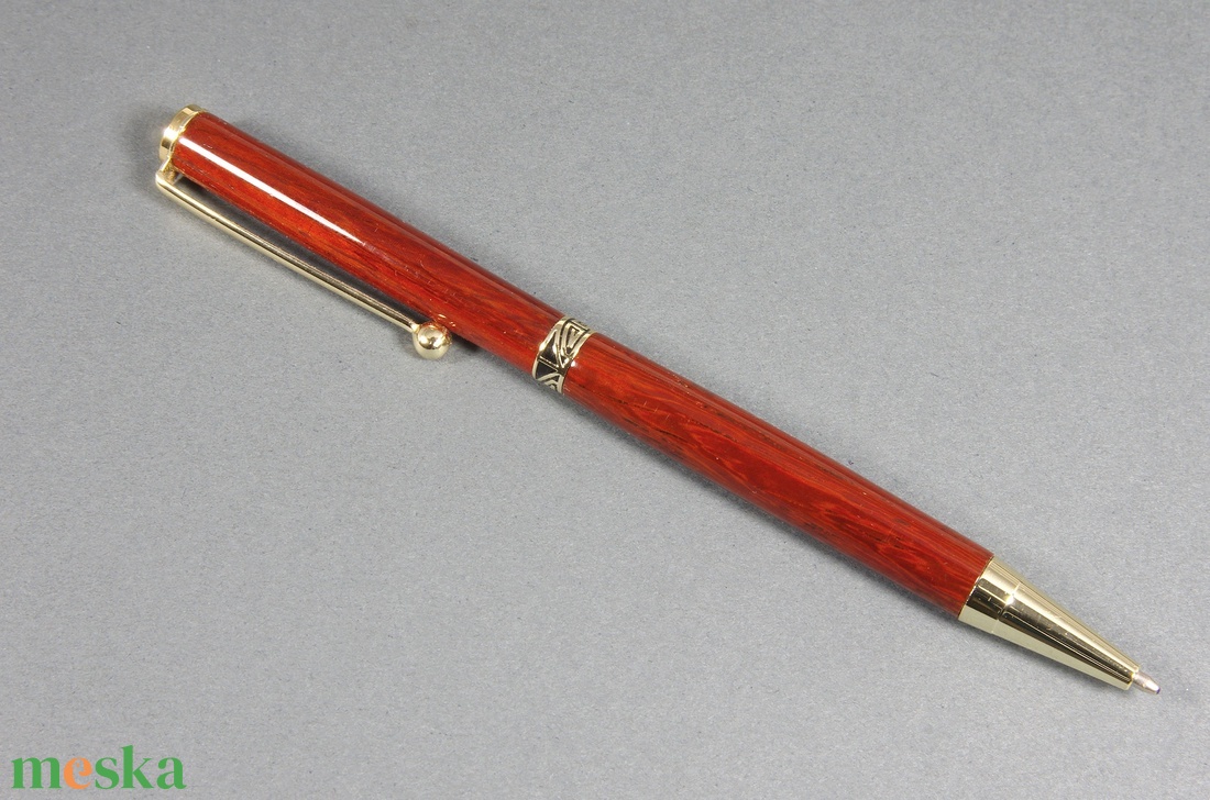 Femme fatale - Egyedi, kézműves golyóstoll padouk fából - otthon & életmód - papír, írószer - ceruza & toll - Meska.hu