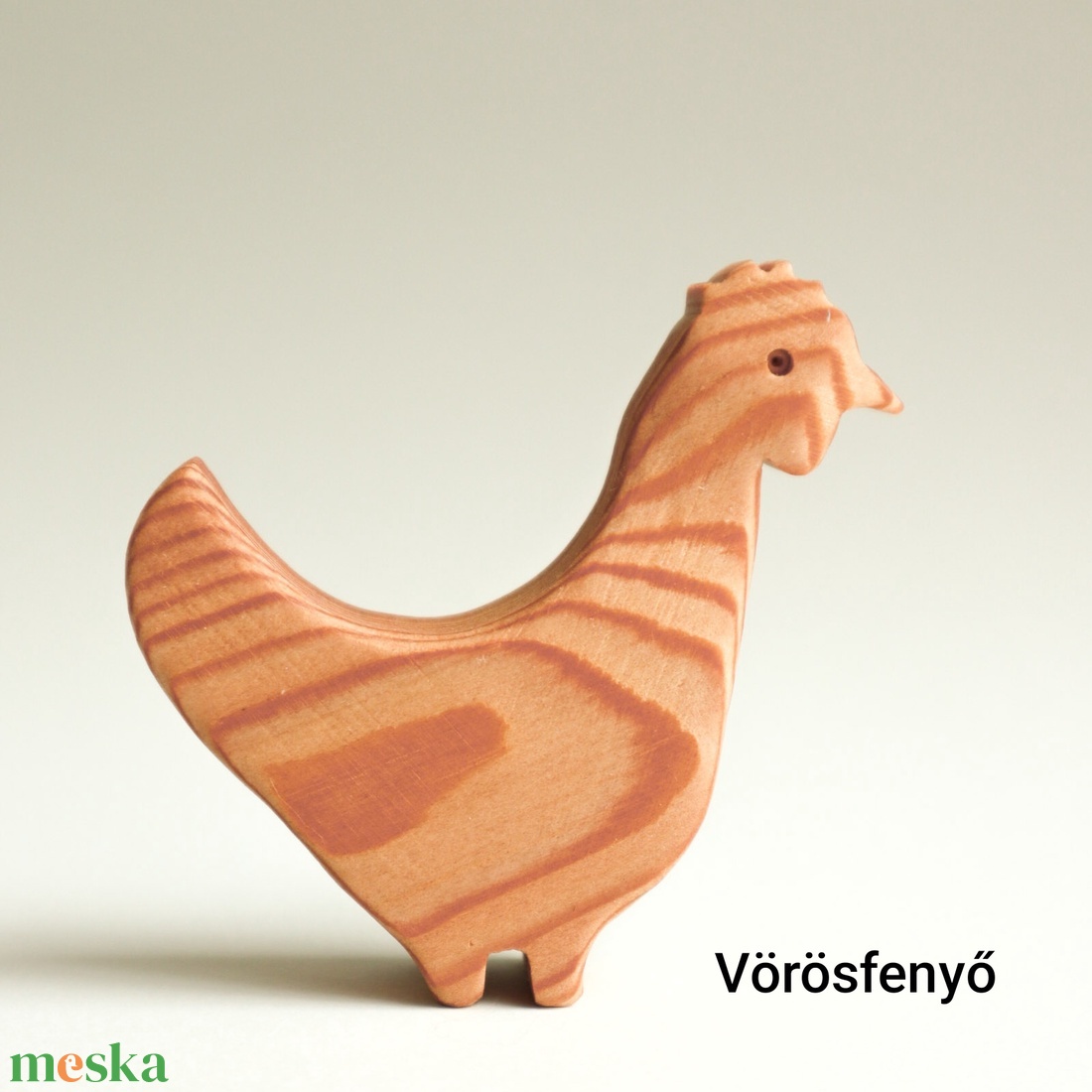Fa tyúk, tyúk figura, tyúk játék - játék & sport - készségfejlesztő és logikai játék - oktató játékok - Meska.hu