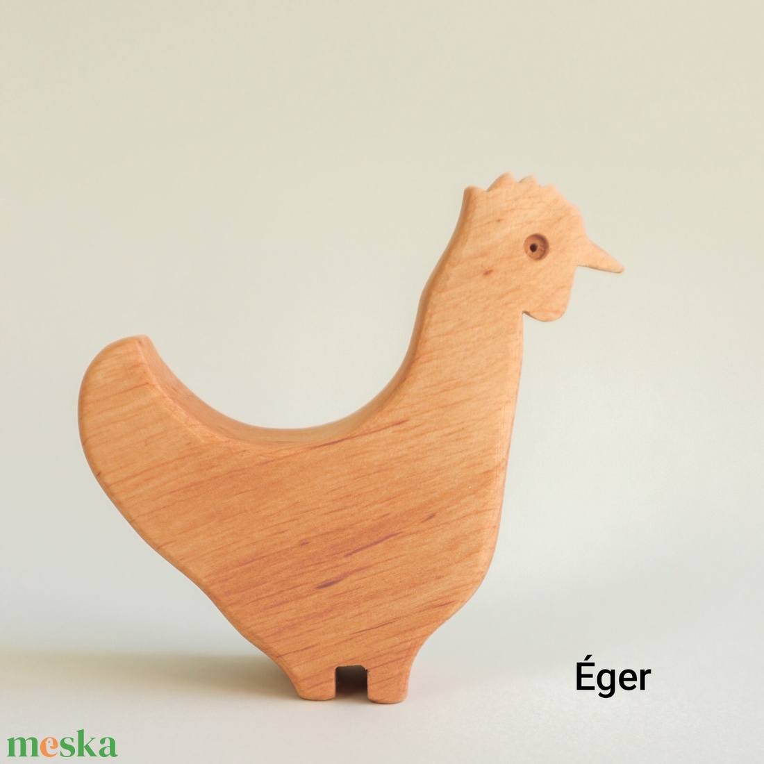 Fa tyúk, tyúk figura, tyúk játék - játék & sport - készségfejlesztő és logikai játék - oktató játékok - Meska.hu