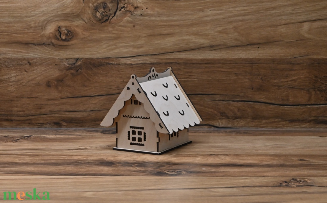 Házikó mécsestartó, ledes mécseshez - otthon & életmód - gyertya, illat, aroma - mécses és mécsestartó - Meska.hu