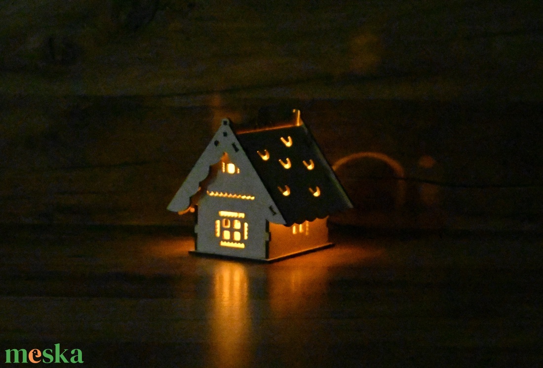 Házikó mécsestartó, ledes mécseshez - otthon & életmód - gyertya, illat, aroma - mécses és mécsestartó - Meska.hu