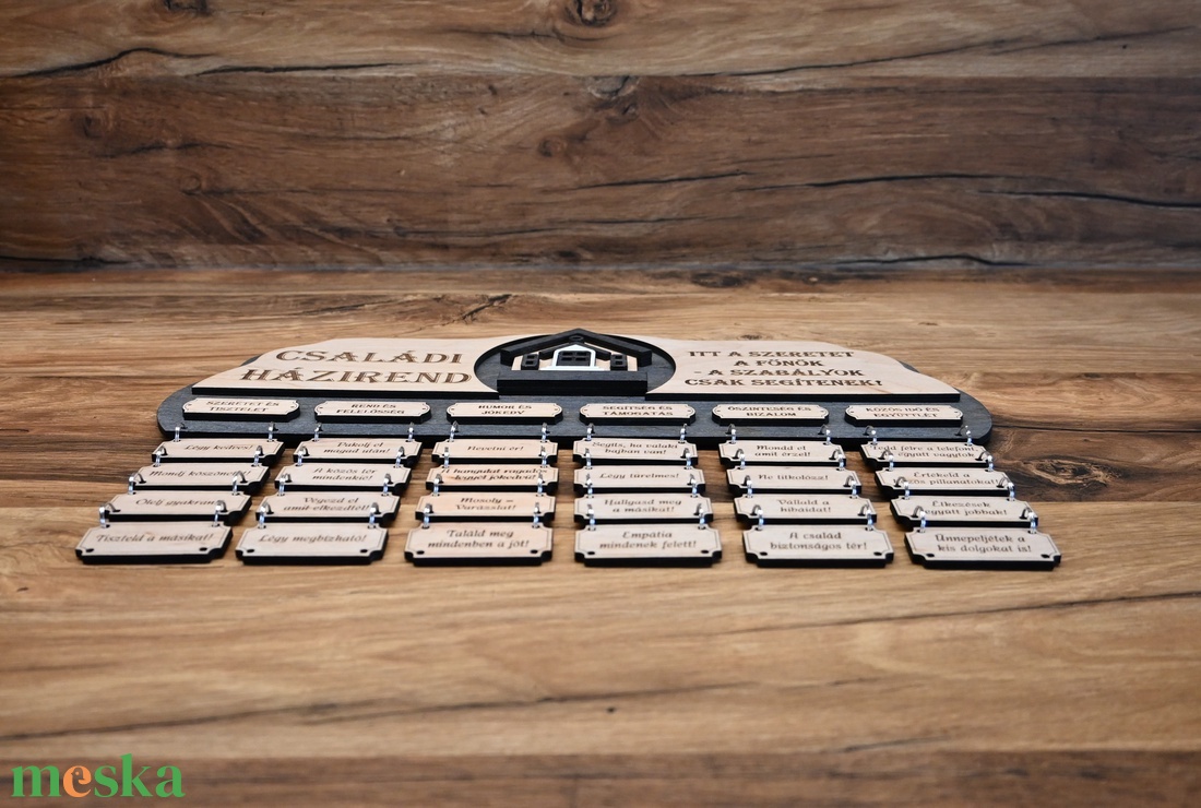 Családi Házirend  Egy szeretettel teli otthon alapja  - otthon & életmód - dekoráció - fali és függő dekoráció - falra akasztható dekor - Meska.hu