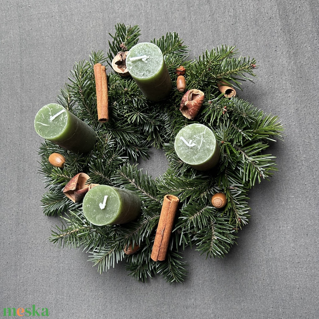 Adventi koszorú termésekkel - karácsony - adventi díszek - adventi koszorú - Meska.hu