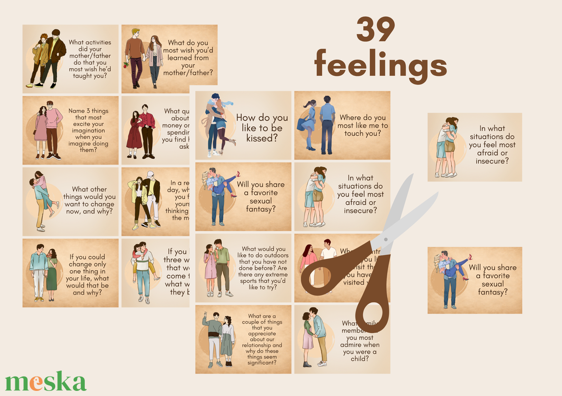 Párkapcsolati ismerkedési szerelmi kártyák 40 db angol kérdés kommunikációs kártyák letölthető nyomtatható - művészet - grafika & illusztráció - digitális - Meska.hu