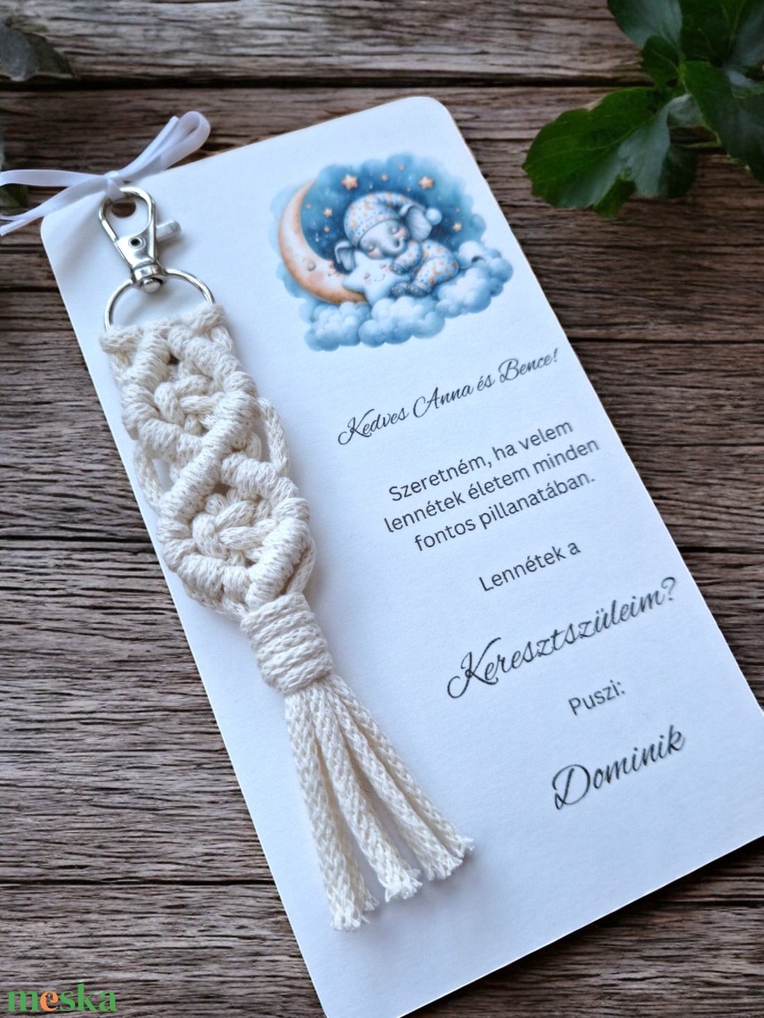 Keresztszülő felkérő ajándék, makramé kulcstartó - kisfiú - játék & sport - keresztelőajándékok - Meska.hu Keresztszülő felkérő ajándék, makramé kulcstartó - kisfiú - játék & sport - keresztelőajándékok - Meska.hu